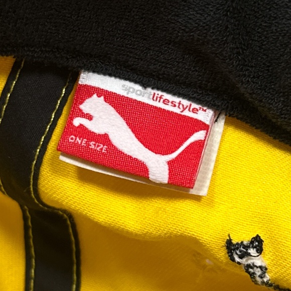 Puma Ferrari Driving Course Corso Pilota Yellow Cotton Strapback Hat Cap - Picture 8 of 11